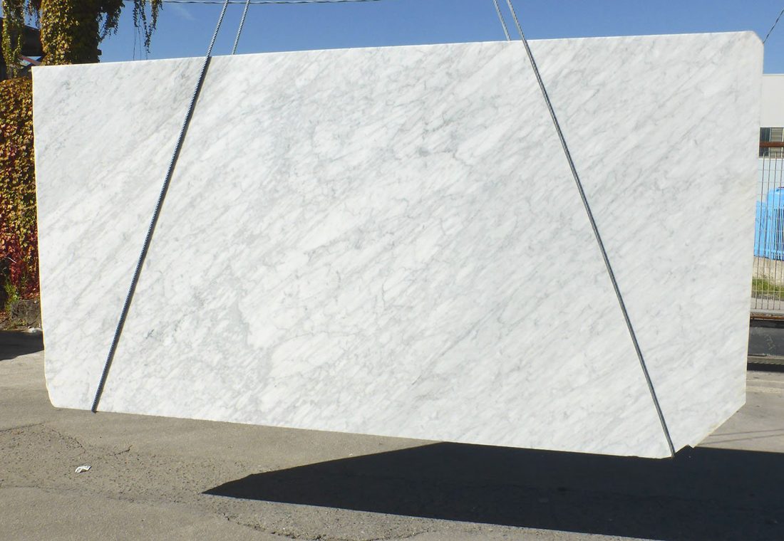 Bianco Carrara Bianco Carrara marble, full 3 cm polished slab (representative)