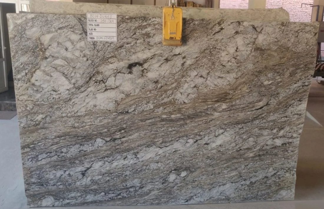 Blue Dunes Blue Dunes granite, full slab (representative)