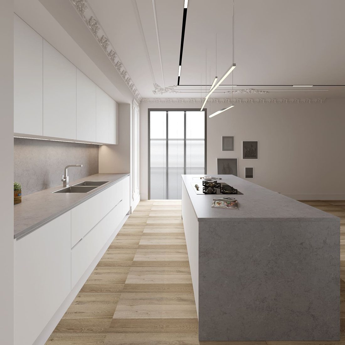 Valley Grey Valley Grey kitchen island and countertops