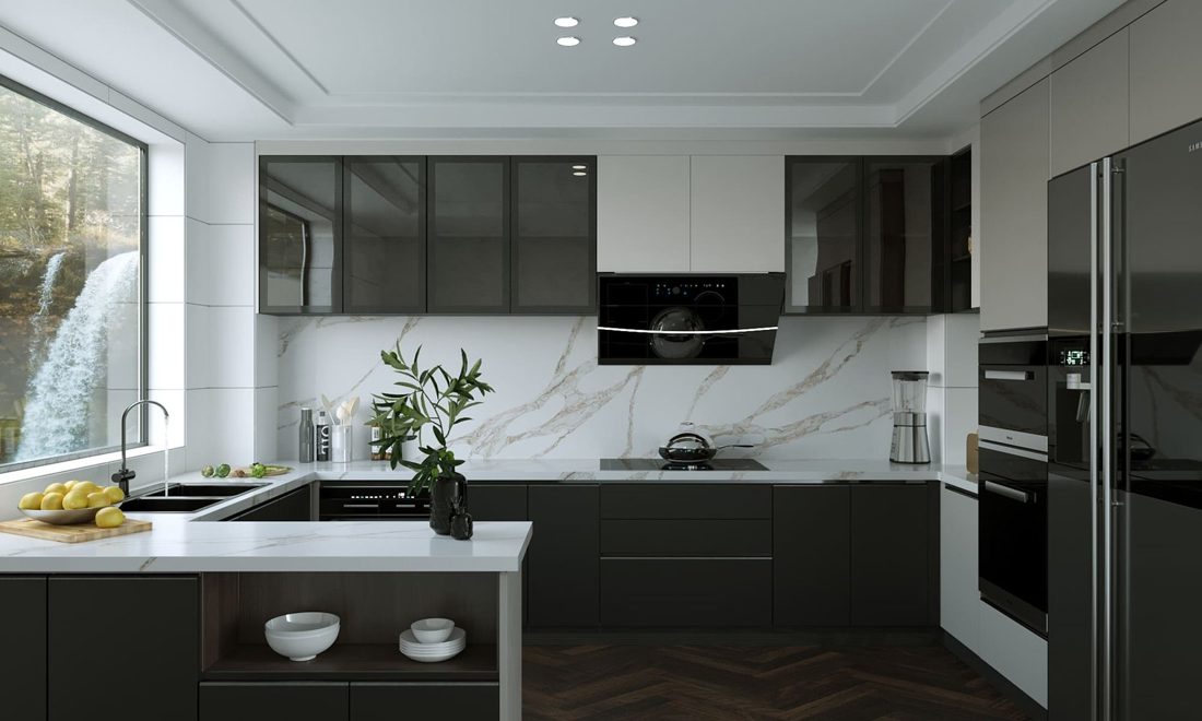 Vena Oro Vena Oro countertops and backsplash