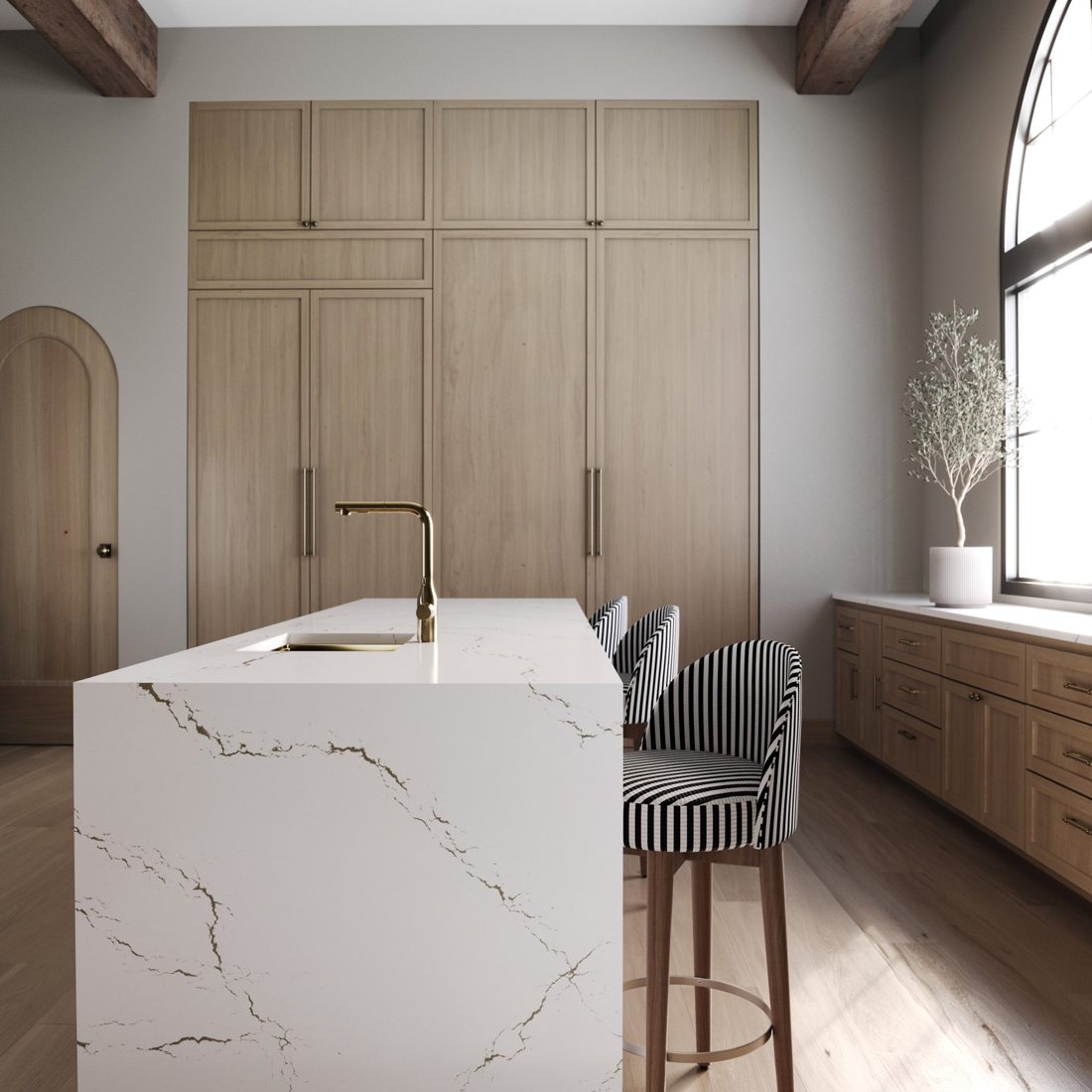 Cambria Berkshire Brass In a room setting
