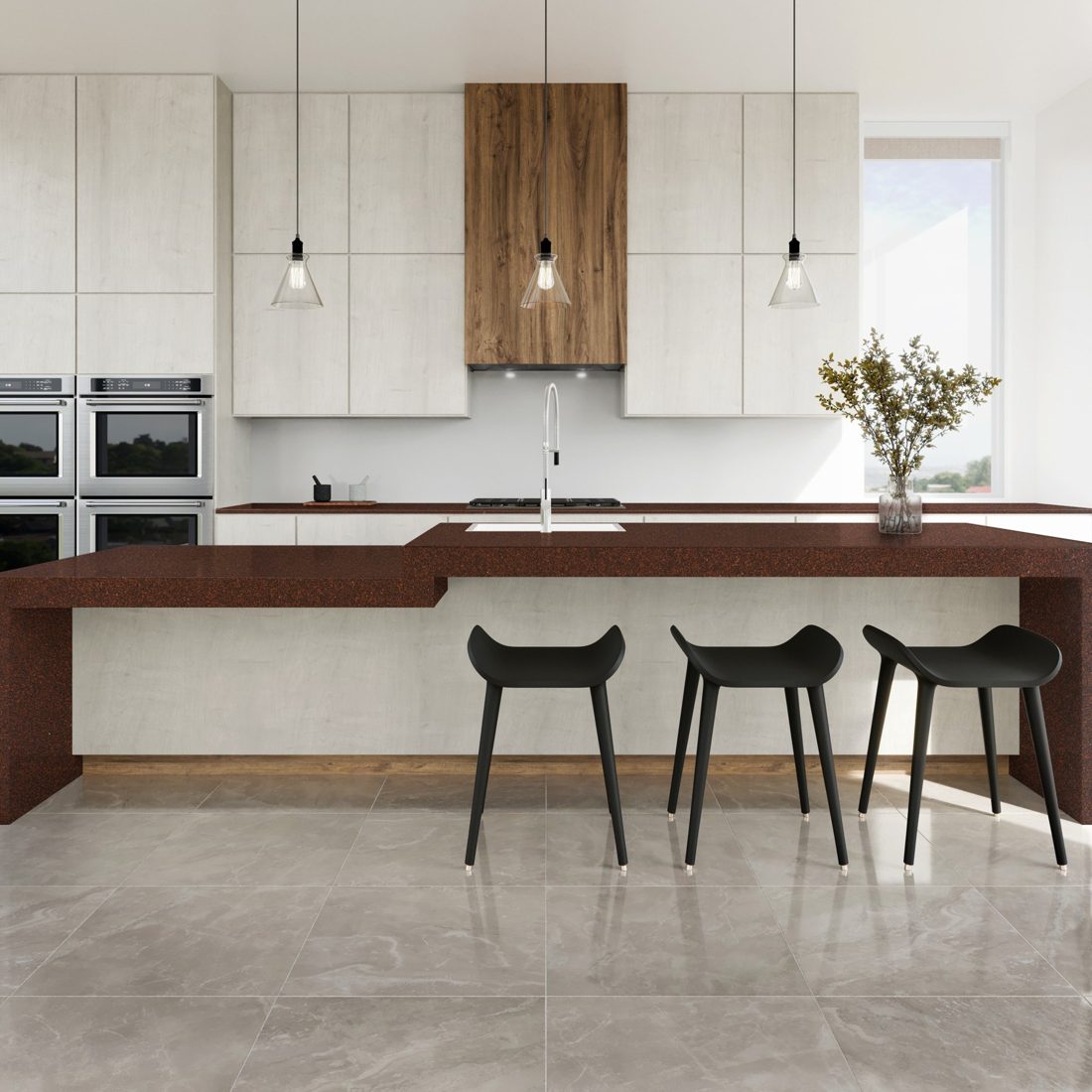 Cambria Carmarthen Brown In a room setting