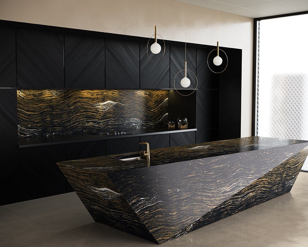 Cambria Golden Dragon In a room setting