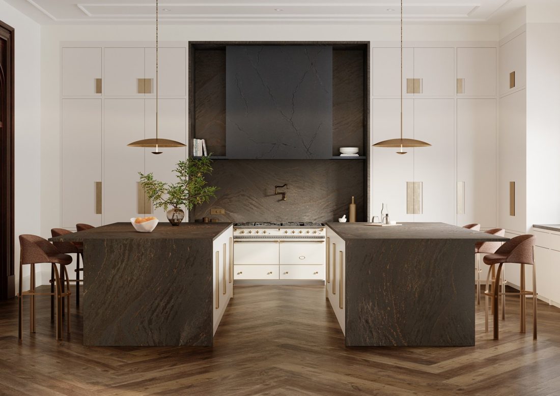Cambria Remington Brass In a room setting