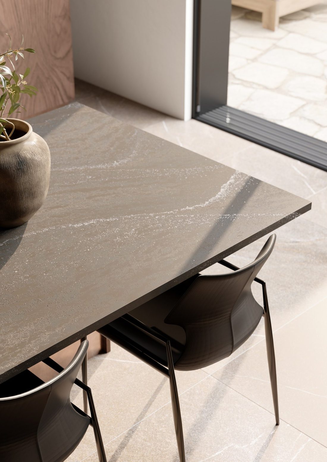 Cambria Remington Steel In a room setting