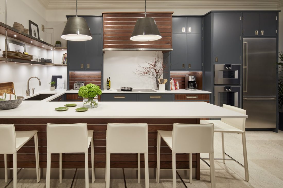 Cambria White Cliff In a room setting