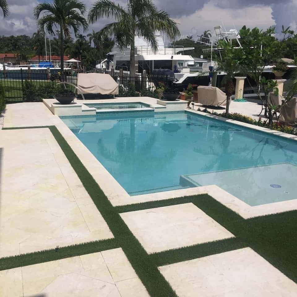 Coral Reef White Slab In a room setting