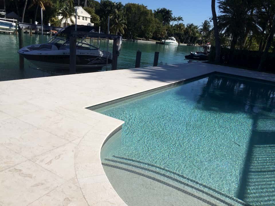 Coral Reef White Slab In a room setting