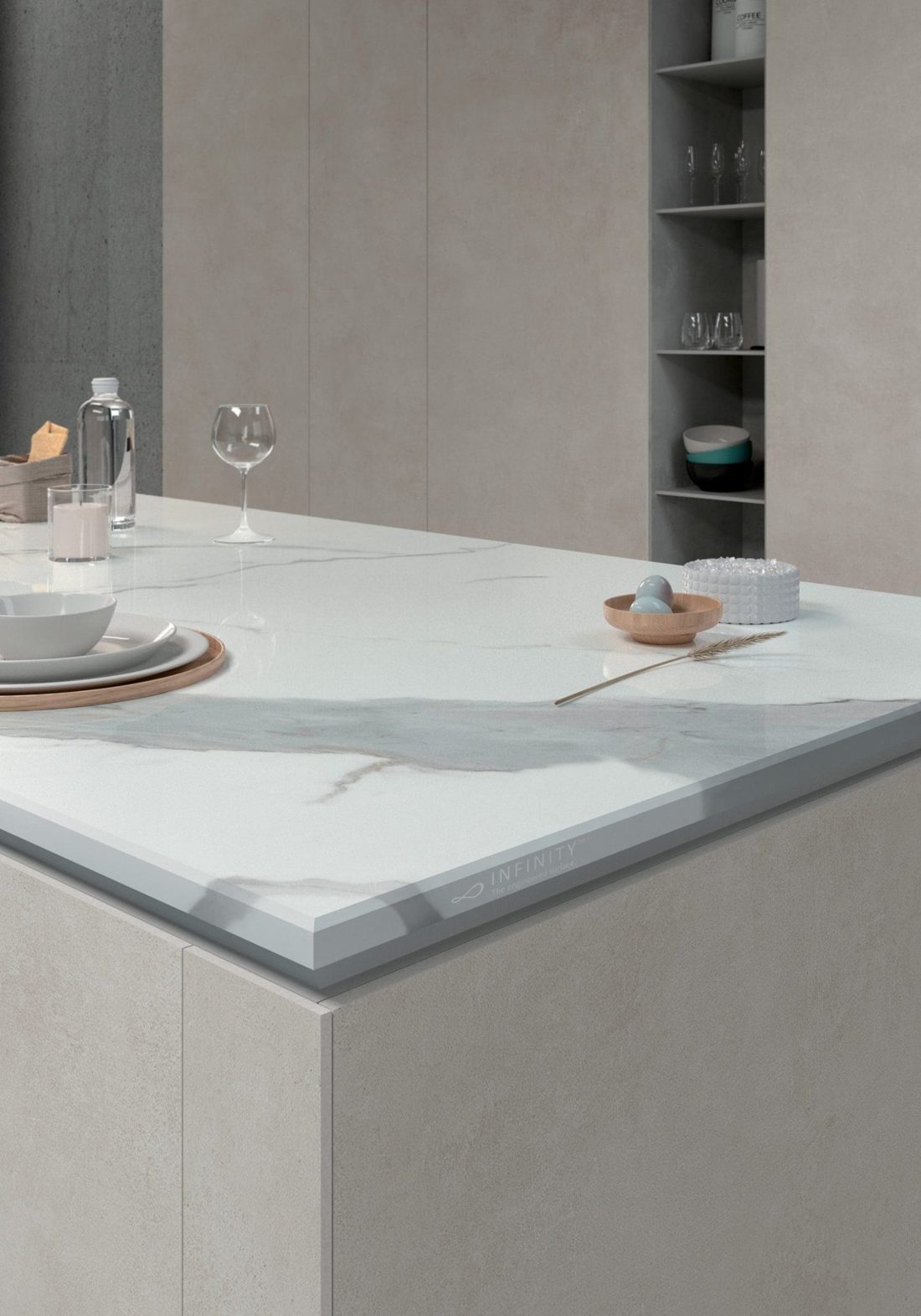 Infinity Classic Statuario In a room setting