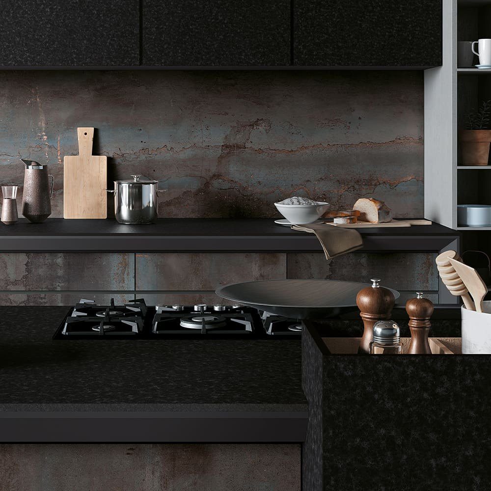 Infinity Metal Dark In a room setting