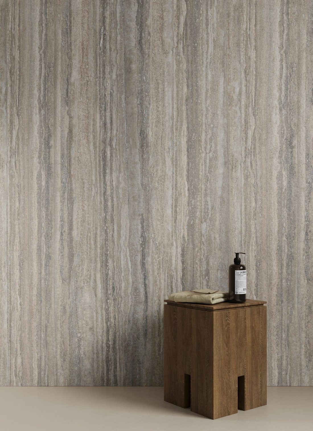 Infinity Travertino Trilogy Natura Vein In a room setting