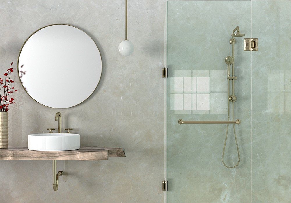Crema Marfil In a room setting