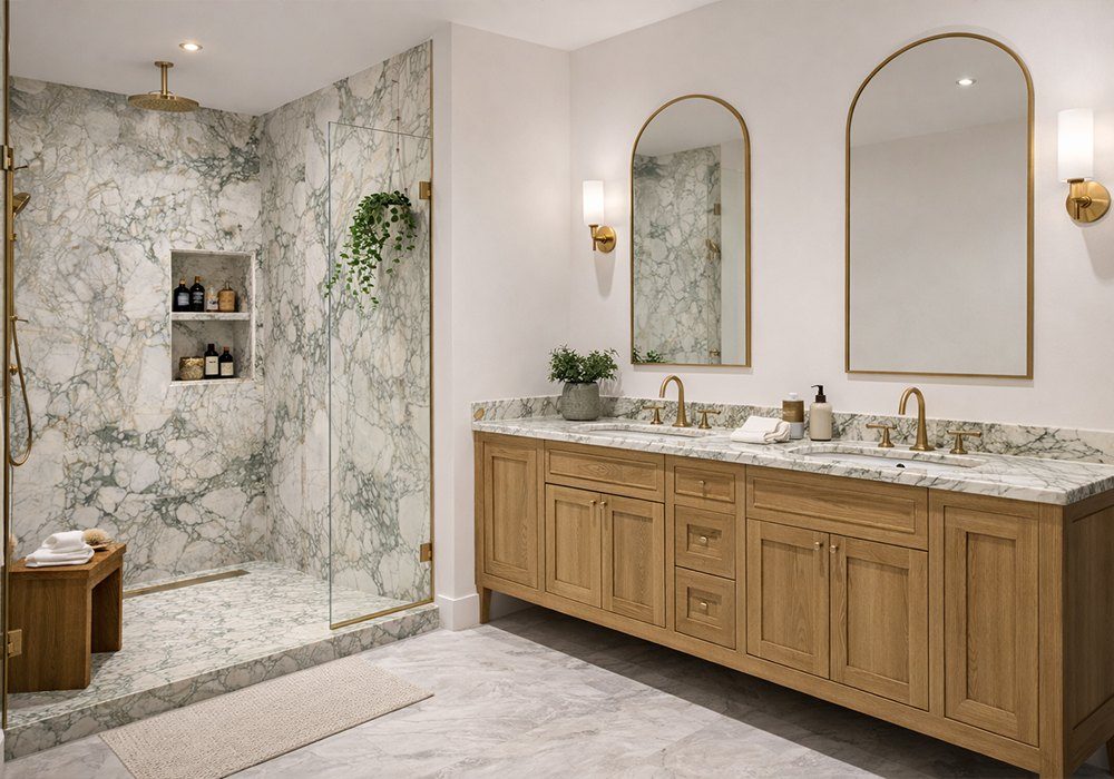 Calacatta Green In a room setting