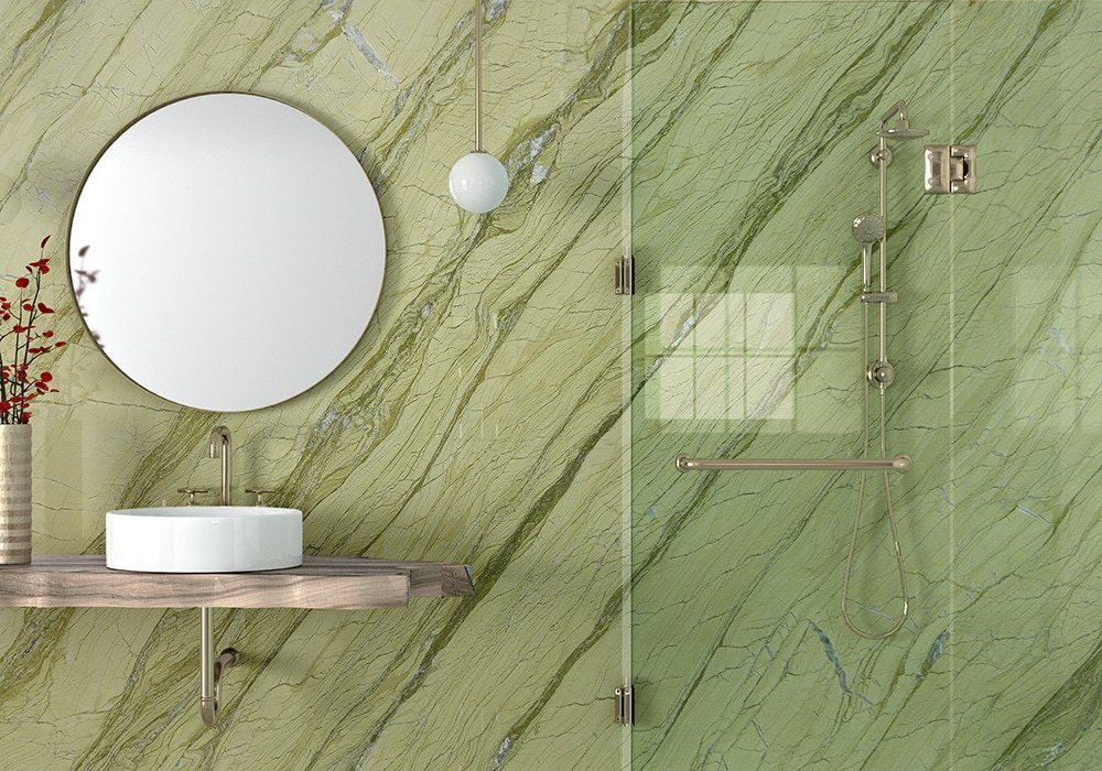 Alga Green In a room setting