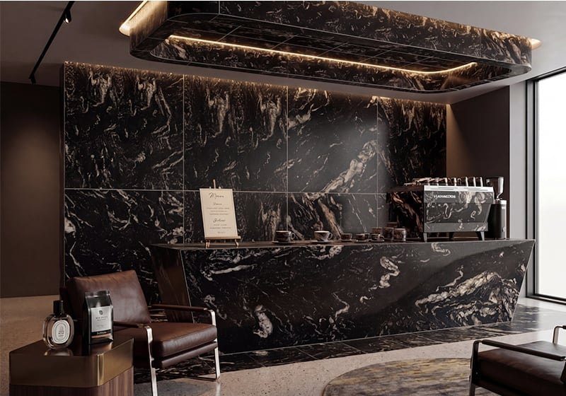 Titanium In a room setting