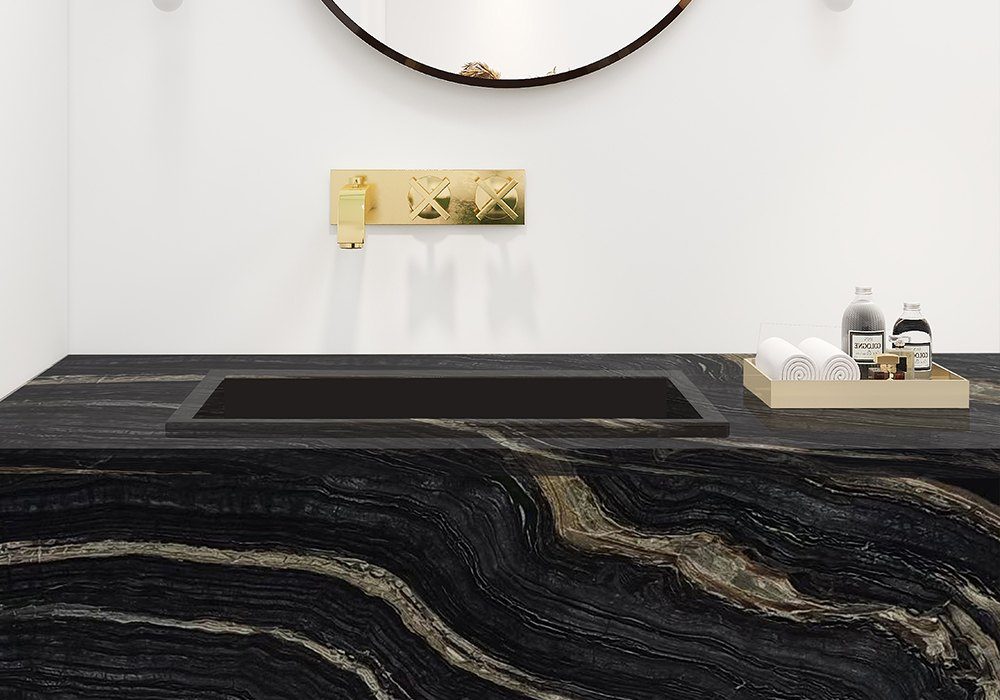 Silver Brown Wave In a room setting