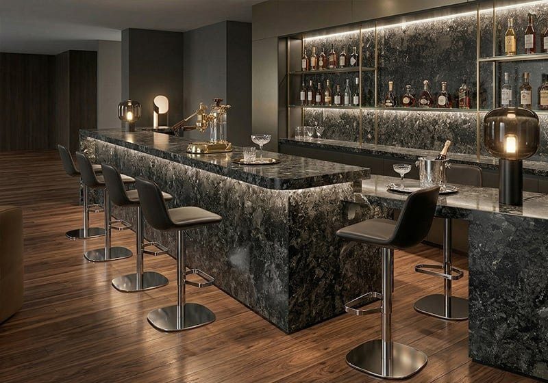 Calacatta Black In a room setting