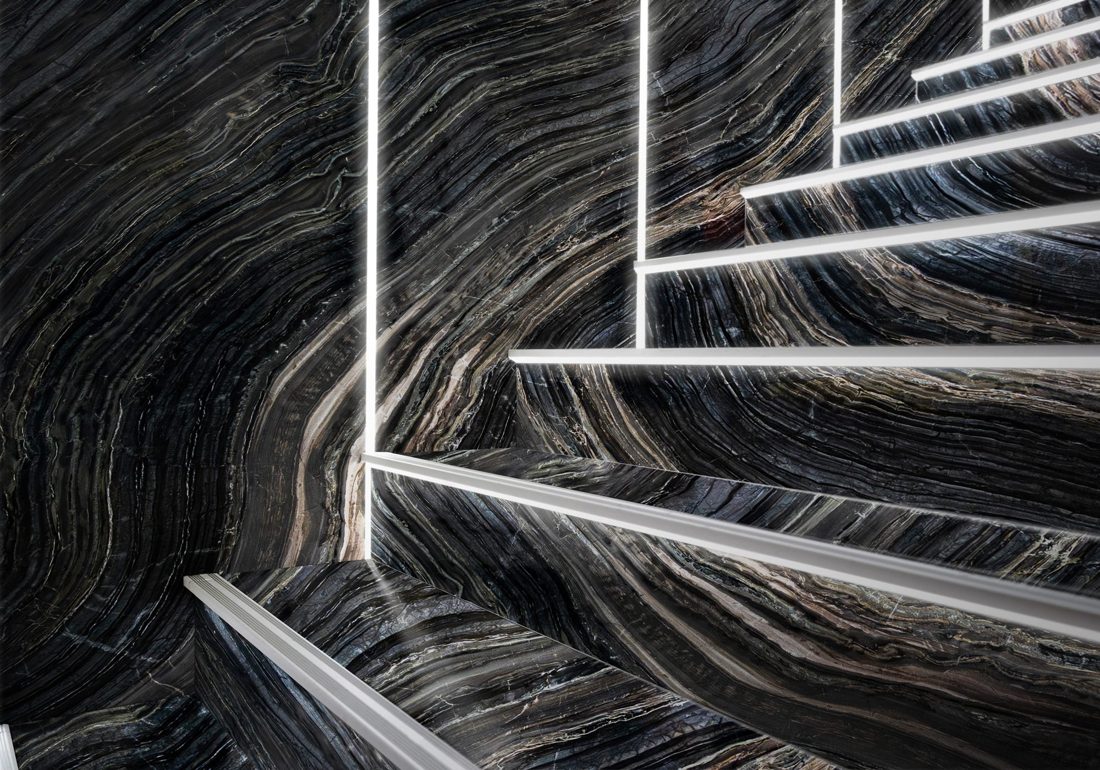 Silver Brown Wave In a room setting