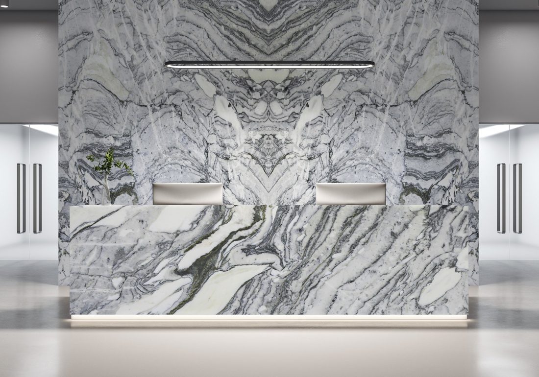 Cipollino Grey In a room setting
