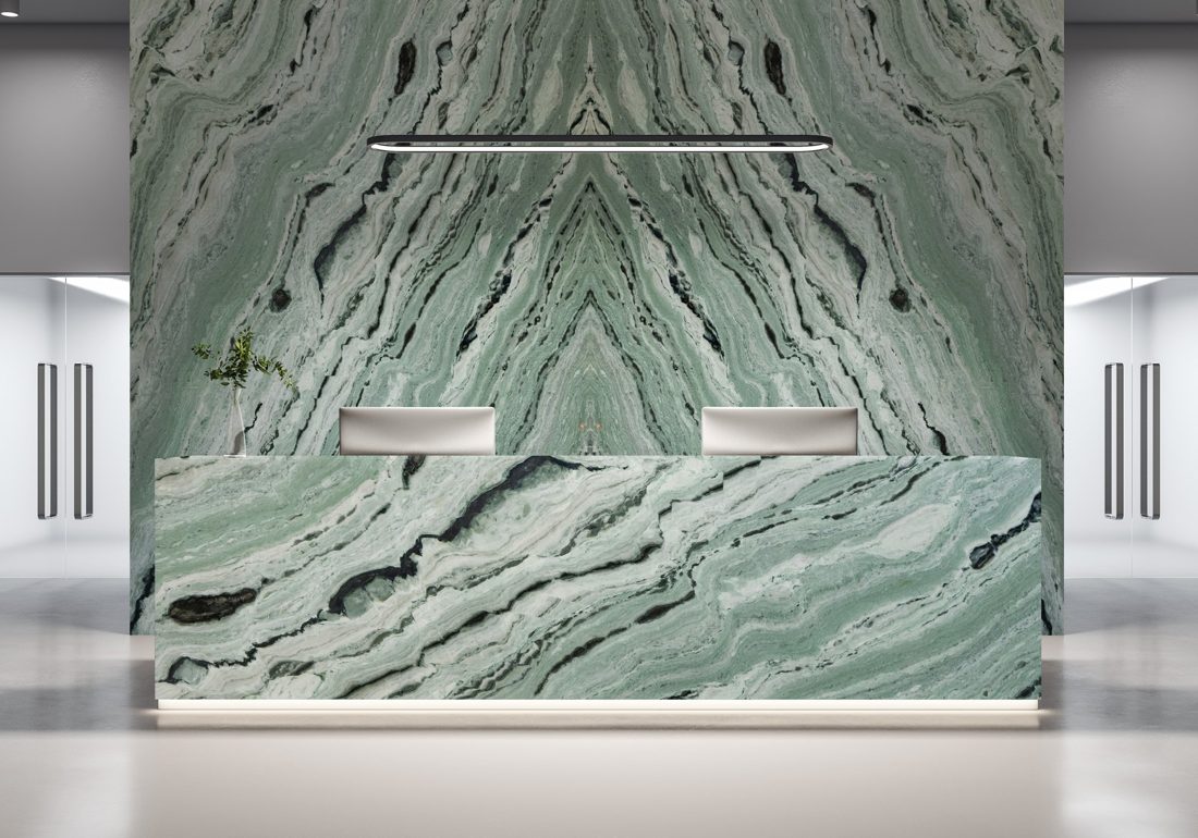 Matcha Green In a room setting