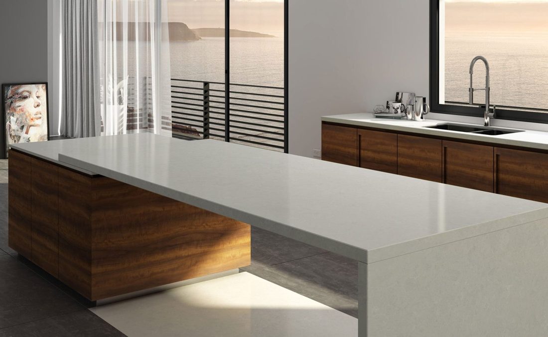 Pompeii Quartz Dolce Vita In a room setting