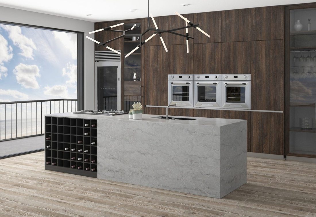 Pompeii Quartz Elysian In a room setting
