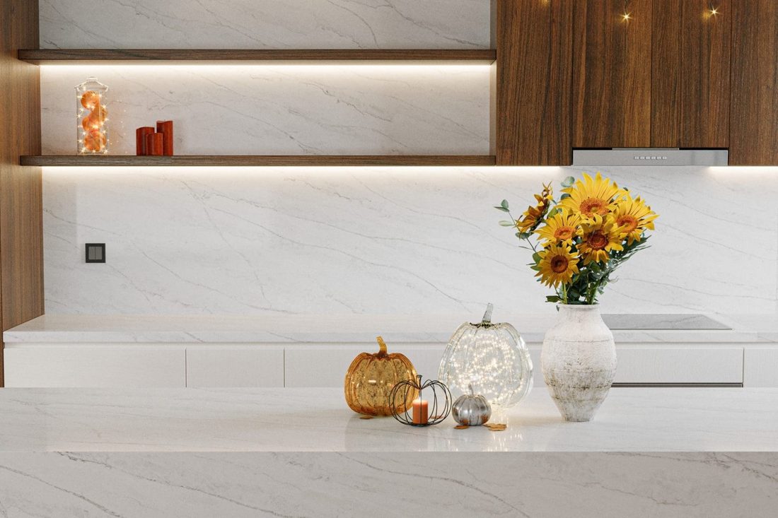 Pompeii Quartz Nashville In a room setting