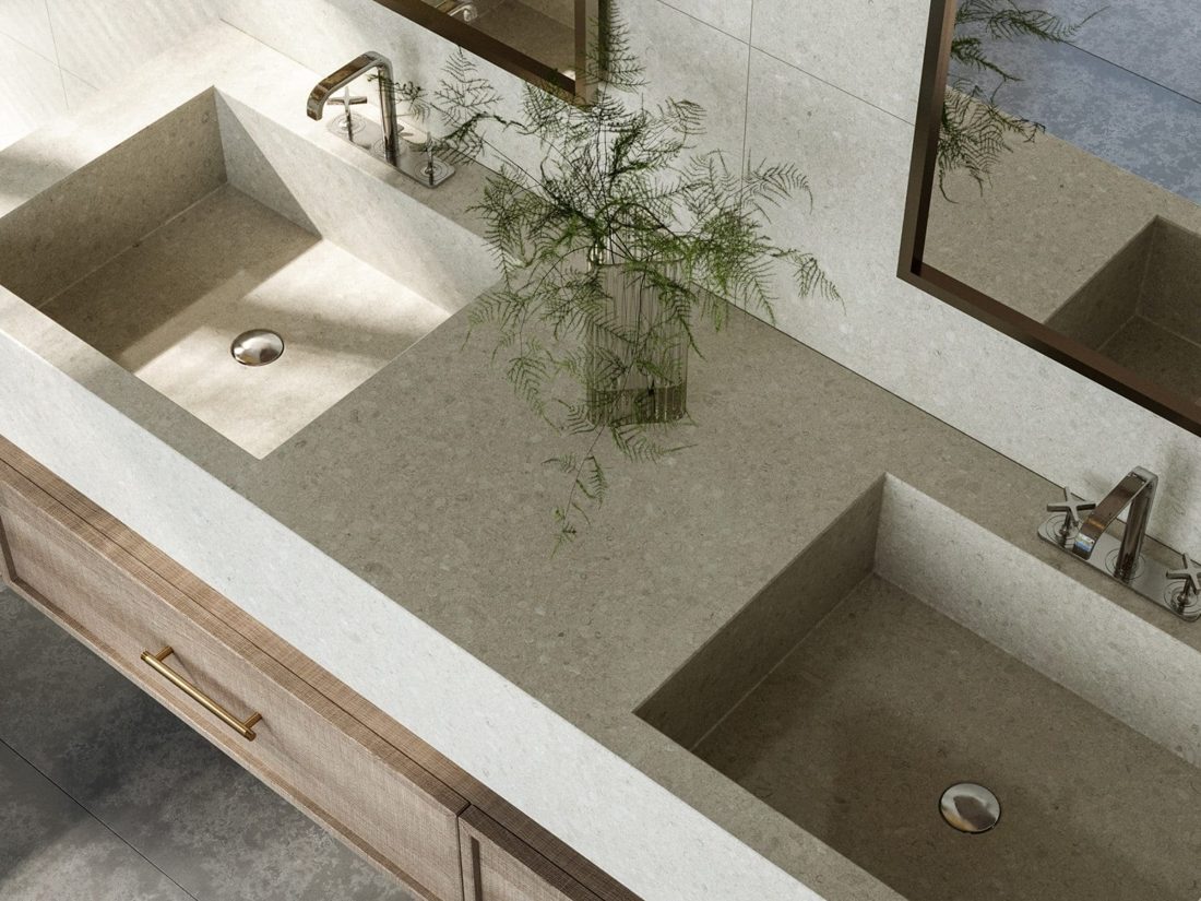 Pompeii Quartz Urban In a room setting