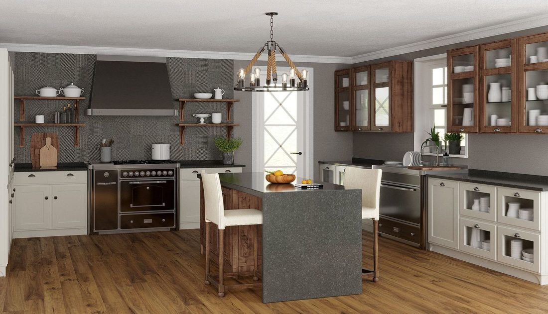 Pompeii Quartz Wood Ash In a room setting